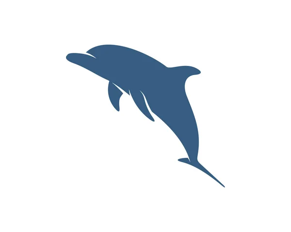 Návrhová Vektorová Šablona Loga Delfínů Silueta Delfíni Design Ilustrace — Stockový vektor