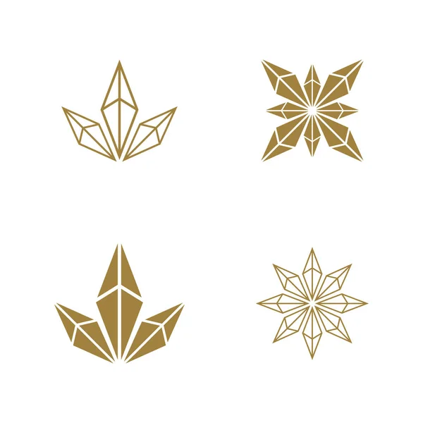 Set Van Diamond Logo Ontwerp Vector Template Creatieve Diamant Witte — Stockvector