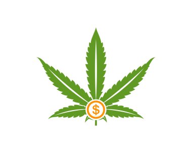 Cannabis Money logo design vector template. Creative Cannabis on white background