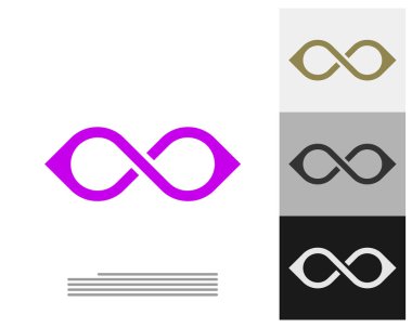 Sonsuzluk logo vektör şablonu, Yaratıcı Sonsuzluk logo tasarımı konsepti