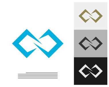 Sonsuzluk logo vektör şablonu, Yaratıcı Sonsuzluk logo tasarımı konsepti