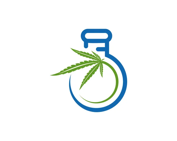Cannabis Labs Logo Design Vector Template Creative Cannabis White Background — Stockový vektor
