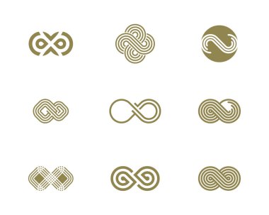 Set of Infinity logo vector template, Creative Infinity logo design concept