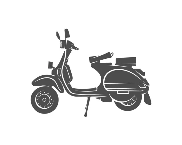 Scooter Italien Icône Italie Dans Style Noir Isolé Sur Fond — Image vectorielle