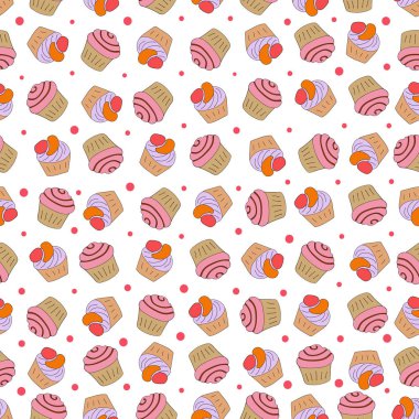 Beyaz arkaplanda farklı pastalar.