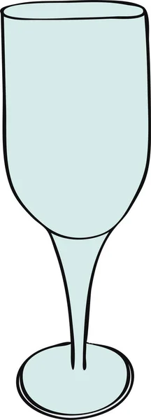 Een Champagneglas Een Witte Achtergrond — Stockvector