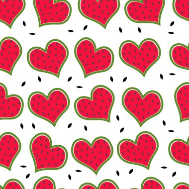 Karpuz dikişsiz desen, kalp şeklinde karpuz.