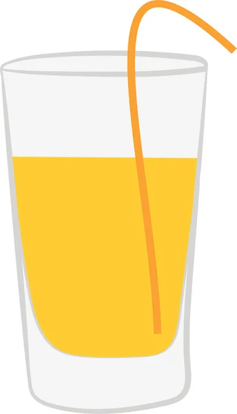 Vaso Zumo Naranja Sobre Fondo Blanco — Archivo Imágenes Vectoriales