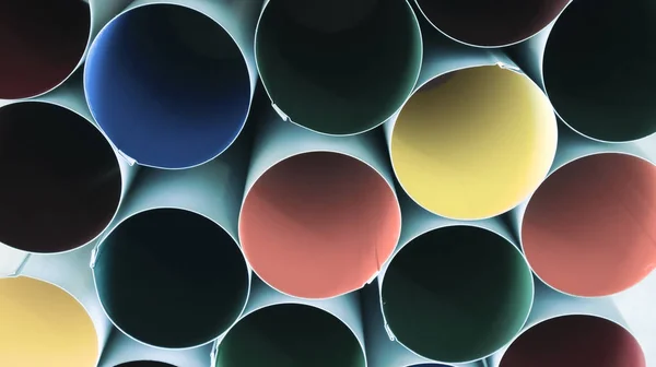 colored circles in the form of pipes