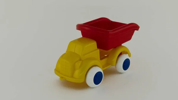 Multi Gekleurde Kinderwagen Een Witte Achtergrond — Stockfoto