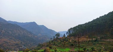 Manzara Kurgusu, Himalaya, Uttarakhand, Hindistan