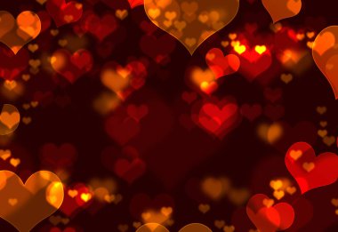 Kalp ve bokeh. Kalpli sevgililer günü geçmişi