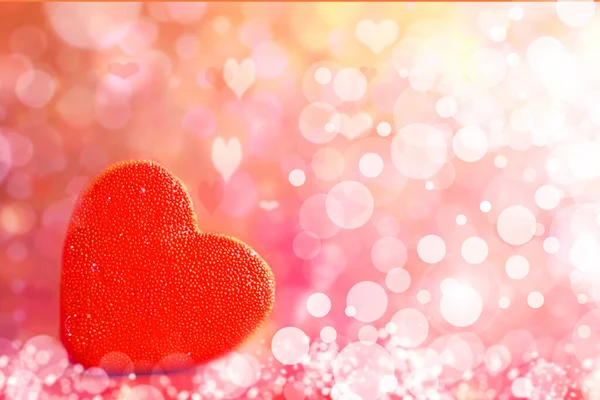 Heart and bokeh. Valentines day background with hearts — 스톡 사진