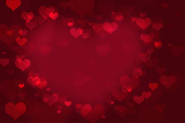 Heart and bokeh. Valentines day background with hearts — 스톡 사진