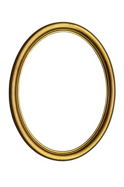 eski yaldızlı oval resim çerçevesi