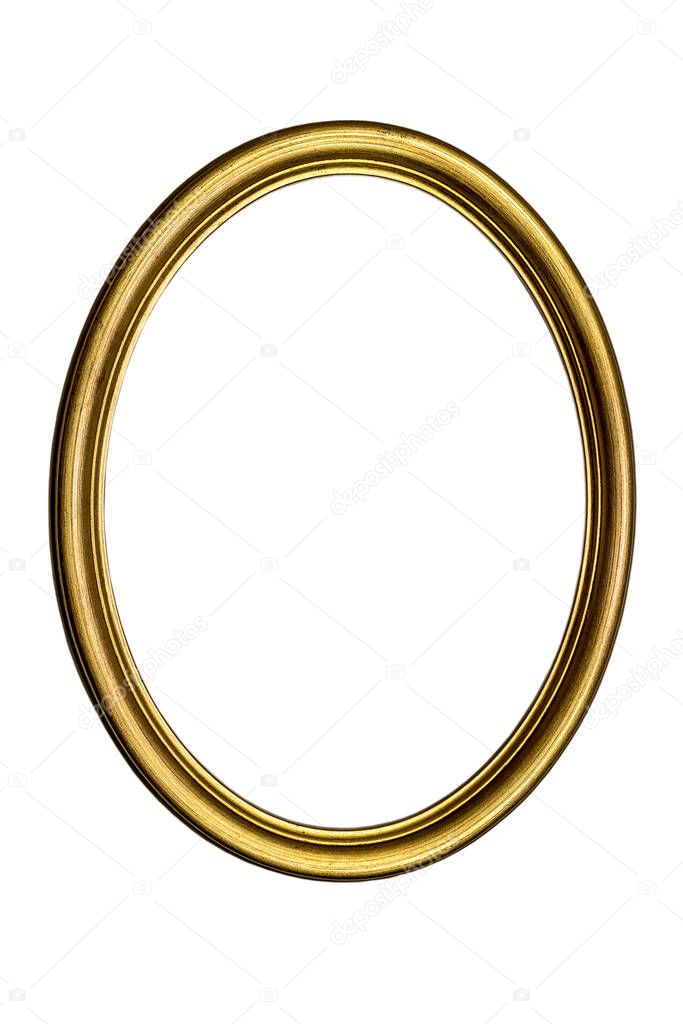 old gilded oval picture frame