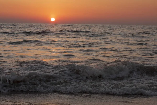 Puesta Sol Playa Candolim Goa India —  Fotos de Stock