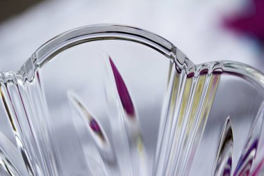 Güzel elin makro soyut sanat görüntüsü modern kurşun kristal cam kesimi 