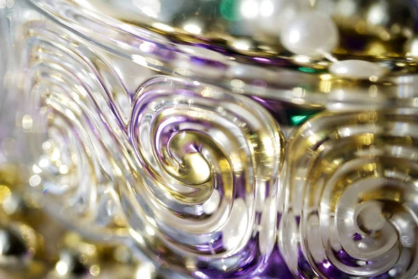 Güzel Kurşun Kristal Parşömen Tasarımlarının Makro Soyut Görünümü Doğal Işık — Stok fotoğraf