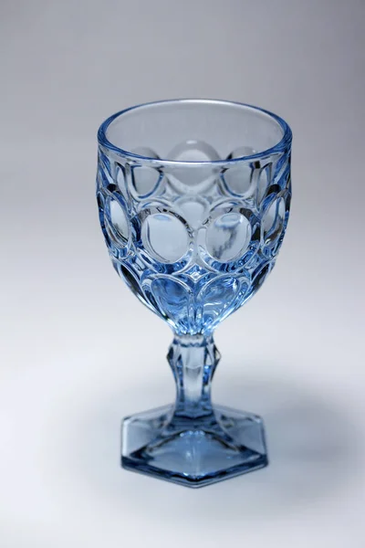 Image Texture Macro Abstraite Gobelet Vintage Cristal Bleu Translucide Avec — Photo