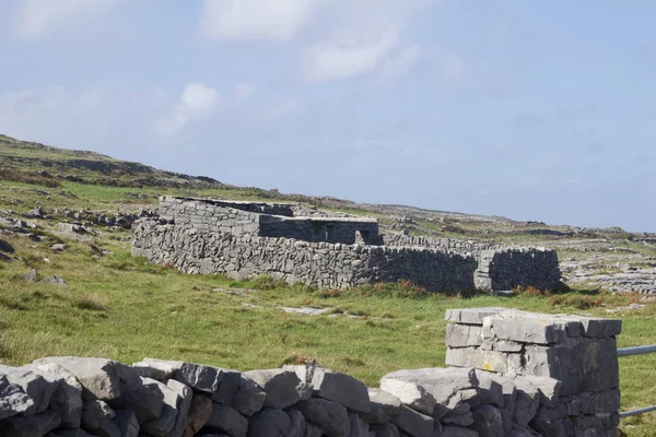 Veduta Paesaggistica Del Terreno Rustico Delle Isole Aran Irlanda Con — Foto Stock