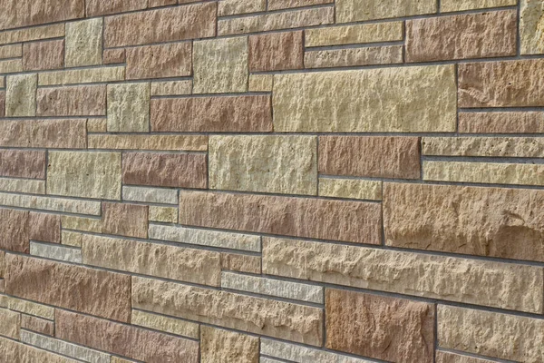 Close View Attractive Modern Limestone Block Wall Texture Background Bricks — Stock Photo, Image