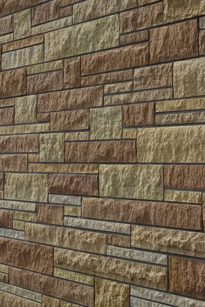 Attractive Modern Limestone Block Wall Texture Background Bricks Varying Sizes — Stock Photo, Image