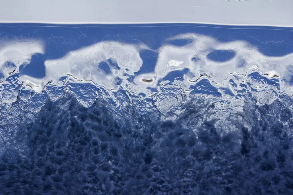 Μακρο Τέχνη Αφηρημένη Σχεδίαση Της Φυσικής Υφή Συμπύκνωσης Παγωμένο Νερό — Φωτογραφία Αρχείου