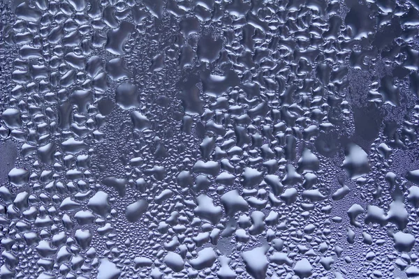 Macro Fundo Textura Abstrata Painel Janela Vidro Com Condensação Gotas — Fotografia de Stock