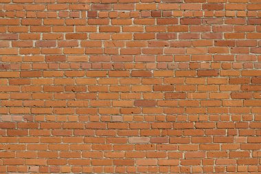 Eski antika kırmızı kil tuğla duvar dokusu ortak bir bağ kalıbında.