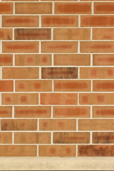 Nowoczesny Pomarańczowy Ceglany Ściana Tekstury Tło Przesunięcie Rozkład Cegły — Zdjęcie stockowe