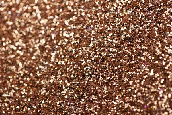 Shimmering Copper Color Glitter Texture Background Copy Space Bokeh — Stock Photo, Image