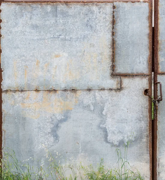 Metallstruktur Auf Fenster Und Tür Gemalt — Stockfoto