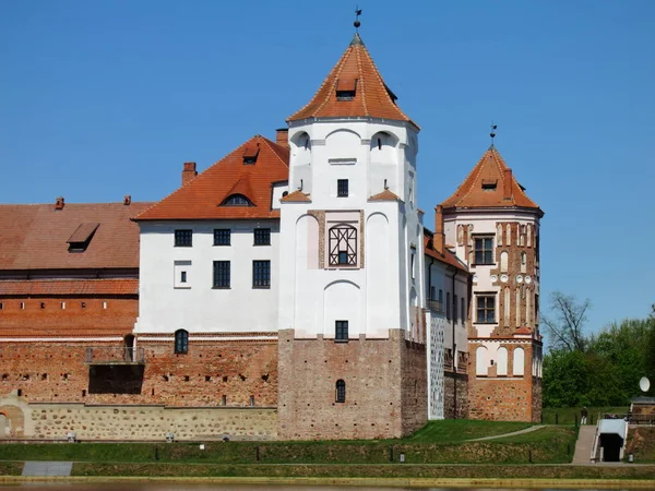 Landscape Fortress Medieval Castle Red Roofs — 스톡 사진