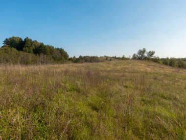 Doğanın mavi gökyüzüne karşı manzarası