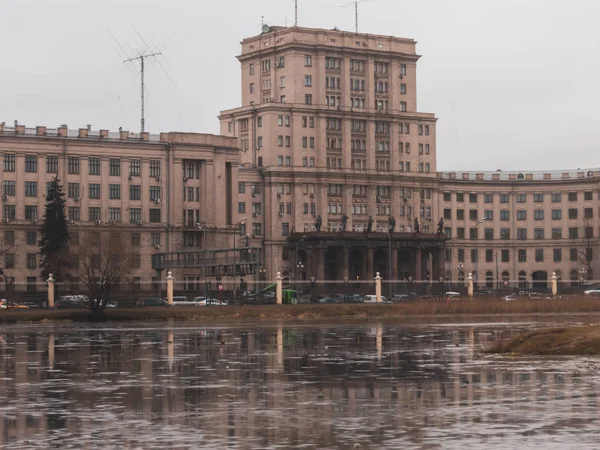Landschap Van Een Megalopolis Een Stad Nabij Moskouse Staatsuniversiteit — Stockfoto