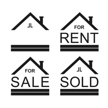 Ev, daire, bina ve kira, satış ya da tüm biletler için kullanılıyor. Reklam tabelası için de kullanılabilir. Düz dizayn ve beyaz taban rengi kullanan bu işaret