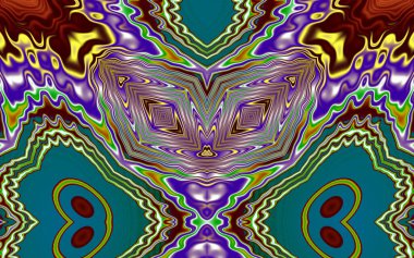 Soyut desenli renkli çizimler, soyut geometri 