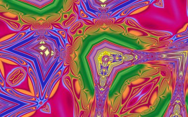 Soyut desenli renkli çizimler, soyut geometri