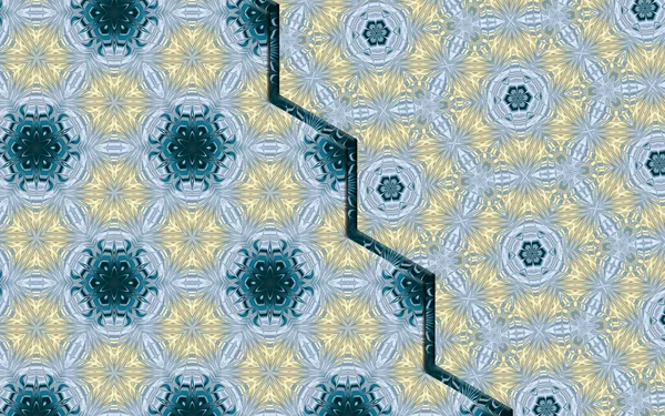 Kusursuz süslemeli ve geometrik desenli çizimler, asimetrik, arabesk.