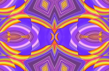 Soyut desenli renkli illüstrasyon, soyut geometri rahatlaması 