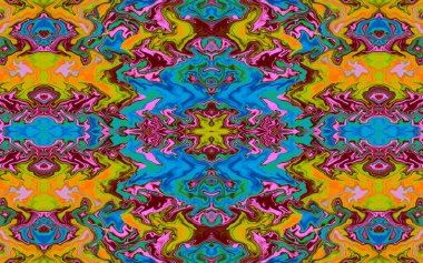 Soyut desenli renkli çizimler, soyut geometri 