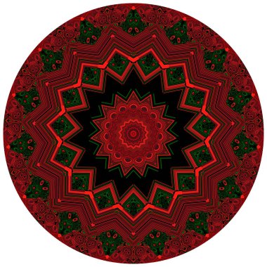 Kaleydoskop, mandala, desen, süs, arabesk gibi renkli çizimler.