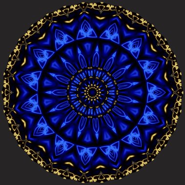 Kaleydoskop, mandala, desen, süs, arabesk gibi renkli çizimler.