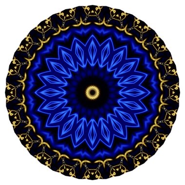 Kaleydoskop, mandala, desen, süs, arabesk gibi renkli çizimler.