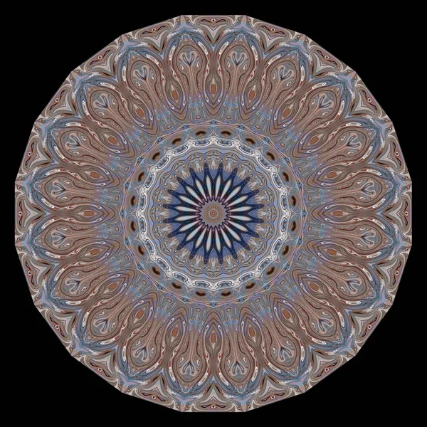 Bunte Illustration Wie Ein Kaleidoskop Mandala Muster Ornament Arabeske — Stockfoto