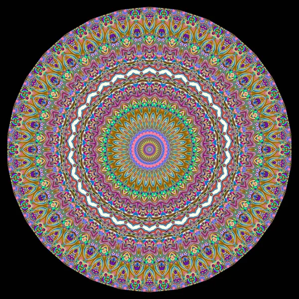 Ilustración Colorida Como Caleidoscopio Mandala Patrón Ornamento Arabesco —  Fotos de Stock