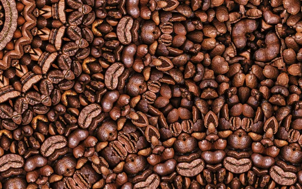 Bunte Illustration Wie Ein Kaleidoskop Mandala Ornament Arabeske Kaffee Kaffeebohnen — Stockfoto
