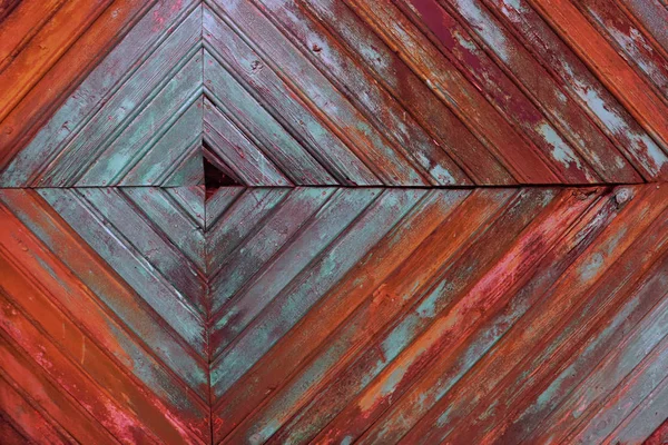 Grün Rote Raute Aus Holz Saurer Grün Roter Diamant Aus — Stockfoto