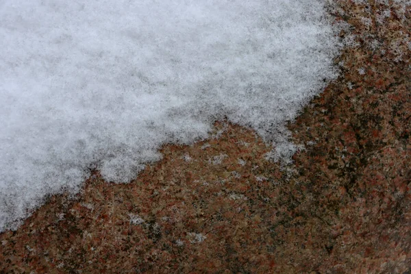 Фактура Кам Яного Снігу Ньому Фон Коричневого Каменю Снігом Ньому — стокове фото